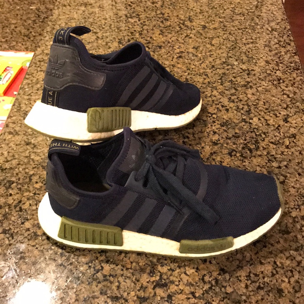 Adidas NMD navy blue and olive green